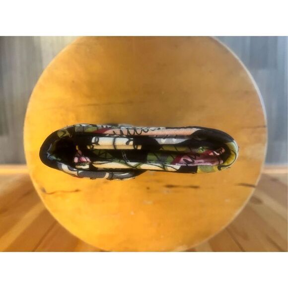 Vera Bradley pink purple black green floral quilted multi purpose clutch wallet - Picture 3 of 8